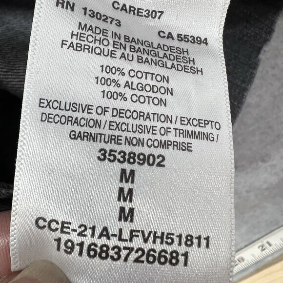 Vtg Style Lee Denim Jean chore Coat Barn Duster Mens MEDIUM Blk Trench Oversized - Picture 13 of 16